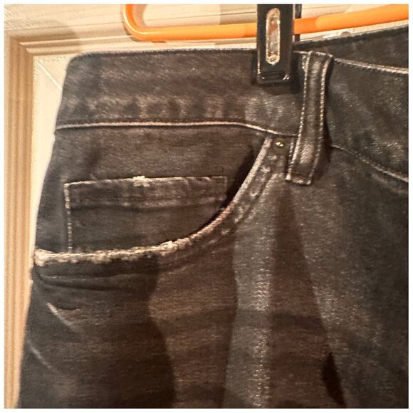 RFM Los Angeles MIA High Rise Boot Cut Ripped Distressed Dark Blue Jeans Size 22 - Picture 6 of 16